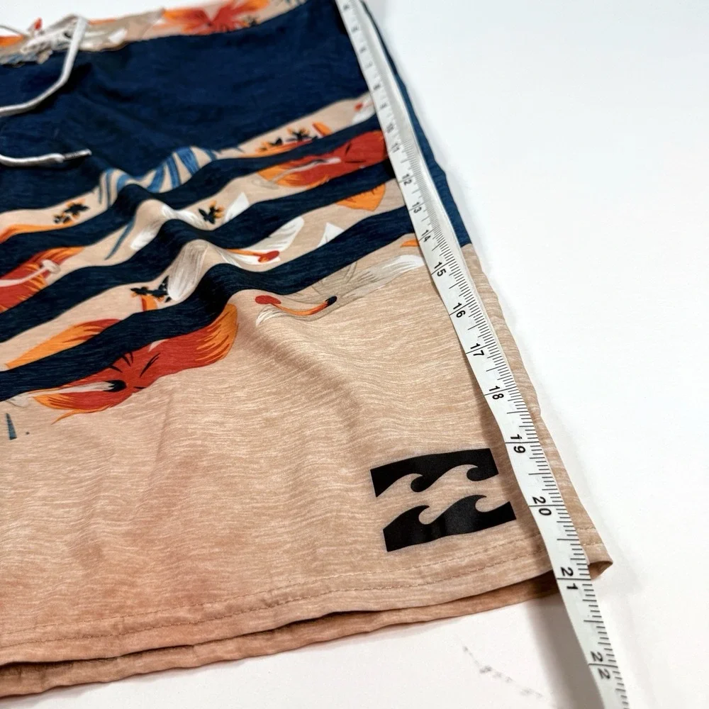 VTG Billabong Platinum X Board Shorts Mens 35 (Fits 37) Tropical Surf Swim L-21